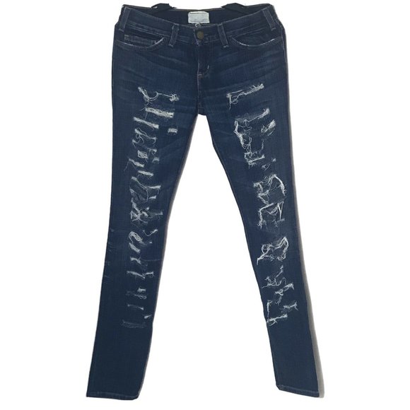 Current Elliot "The Skinny" Ripped Destroyed Jeans - Picture 4 of 13